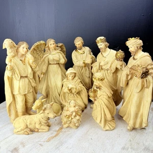 Dicksons Nativity Set 10 Ivory & Gold 7” Tall Christmas Decor Elegant Collection - Picture 1 of 14