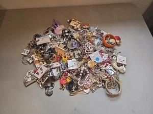 5 Pounds Lb Unsorted Jewelry Lot VTG & New Junk & Good Rhinestones Chains & More - Picture 1 of 5