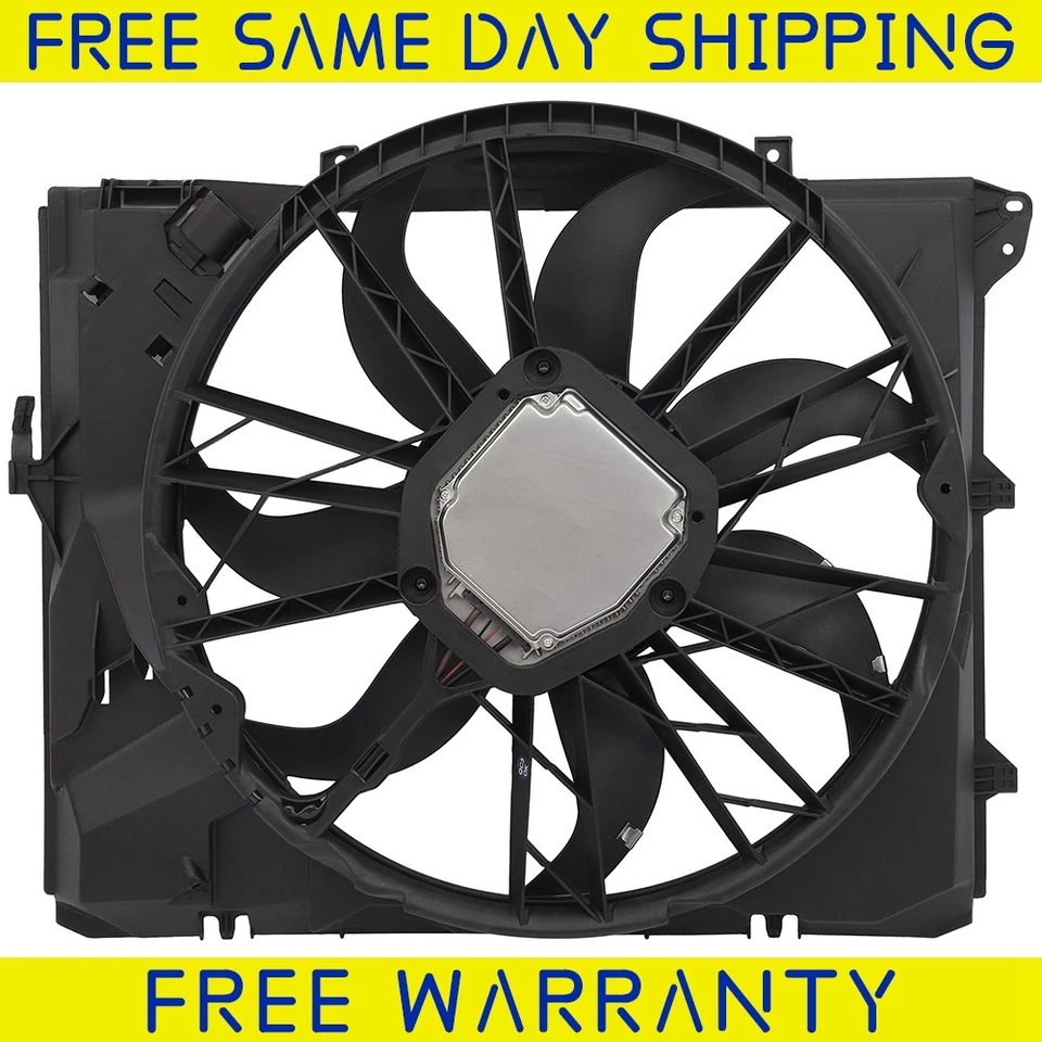 Conjunto de ventilador de refrigeración del radiador para BMW 128I 12V 2008 2009 2010 2011 2012 2013 Foto 1 de 4