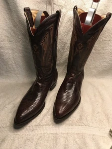 Corral  Mens Brown Lizardskin Boots Sz. 13 D - Picture 1 of 10