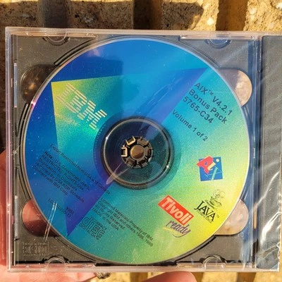 IBM AIX V4.2.1 Bonus Pack VOL. 1 & VOL. 2 5765-C34 Sealed VINTAGE NOS CD-ROM - Image 1 of 4