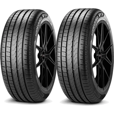 (QTY 2) 255/50R18 Pirelli Cinturato P7 106Y XL Black Wall Tires - Imagem 1 de 4