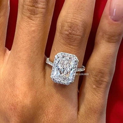 Wedding Radiant Cut Diamond Ring 4.50 Carat IGI Lab Grown 950 Platinum - Image 1 of 4