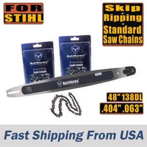 48inch" .404" .063" 138DL Guide Bar Skip Ripping Saw Chain For Stihl 088 MS880 - Picture 1 of 1