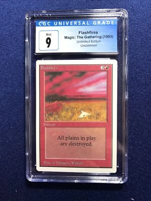 MTG Unlimited Flashfires CGC 9 Mint 1993 - Image 1 of 2