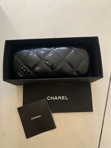 Chanel Clamsheel Black Glasses Case NEW