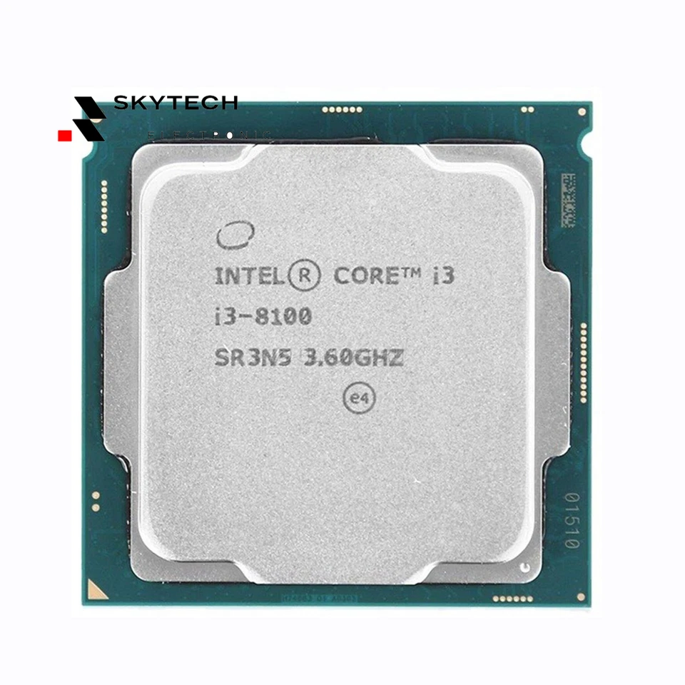 Intel Core i3-8100 SR3N5 Quad Core 3.60GHz 6MB L3 Cache Socket 1151 CPU *NEW* - Image 1 of 1