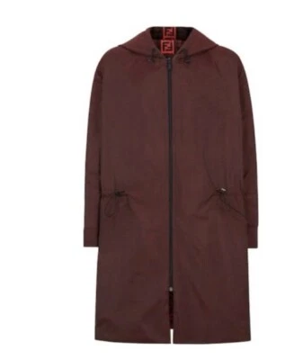 Nuevo Abrigo Parka Reversible Fendi Para Hombre $3290 Negro/Rojo Talla 40 US/50 EU Italia Foto 1 de 4