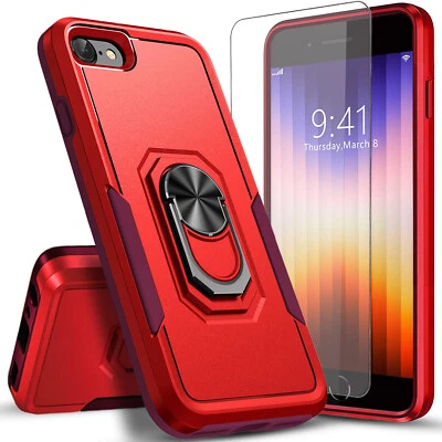 For iPhone SE 2022 2020 8 7 PLUS 6 6s Case Phone Cover + Tempered Glass Screen - Image 1 of 4