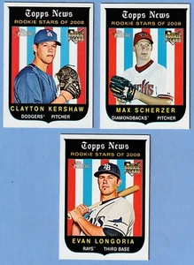 2008 TOPPS HERITAGE HIGH NUMBER Base Set (185) Kershaw & Scherzer rookies - Picture 1 of 3