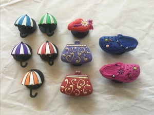 UMBRELLA PURSE/CLUTCH HAT CLOGS AUTHENTIC JIBBITZ SHOE CHARM FIT CROCS HOLES - Picture 1 of 21