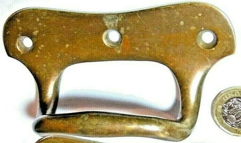 SINGLE HEAVY BRONZE ART DECO SASH PULL HANDLE DOOR DRAWER WINDOW [5] Cover