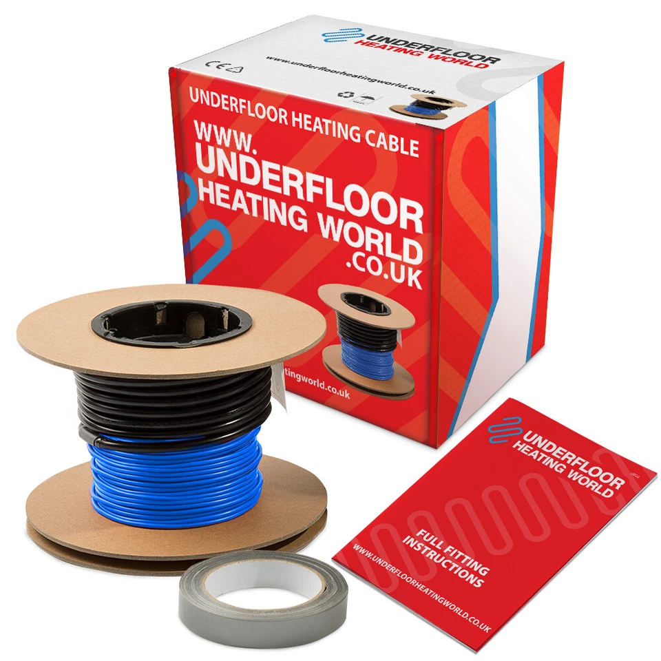 Loose Wire Heating Underfloor Cable Kit With Wi-Fi Thermostat Next Day Delivery - Image 1 of 1