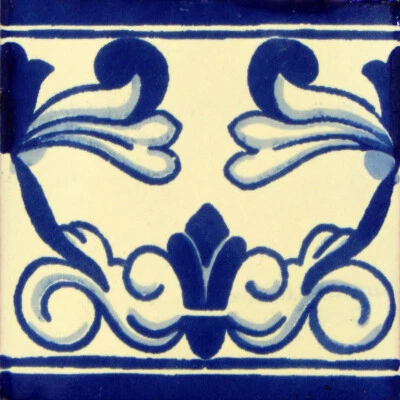 Mexican Tile Folk Art Handmade Talavera Backsplash Handpainted Mosaic # C356 - Image 1 of 2