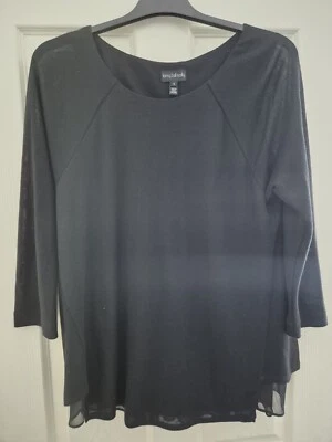 Top largo alto Sally negro talla pequeña 10-12 Reino Unido nuevo sin etiquetas Foto 1 de 4