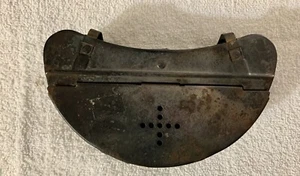 Antique 6" Metal Fishing Bait Belt Box Carry Around Waist Worm Bucket - Picture 1 of 4