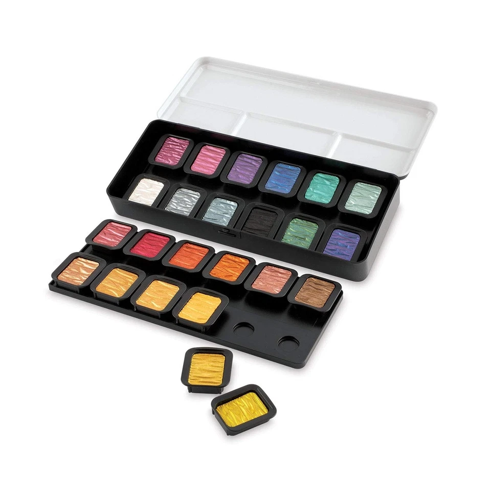 Художественная акварель из слюды - перламутровый набор из 24 предметов - Изображение 1 из 1