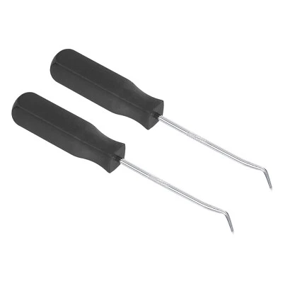 2pcs O-Ring 45° Pick 142mm Oil Seal Gasket Precision Puller Remover Tool, Black - Image 1 of 4