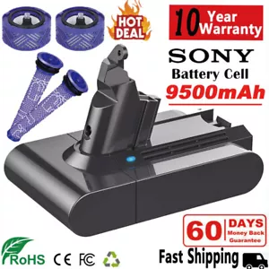 9000mAh Battery for Dyson V6 Animal DC58 DC59 DC62 DC72 DC74 SV03 SV06 SV05 SV09 - Picture 1 of 30