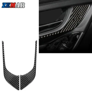 Cubierta de moldura de marco de manija de puerta interior de fibra de carbono para Subaru Forester 2013-2018 - Imagen 1 de 11