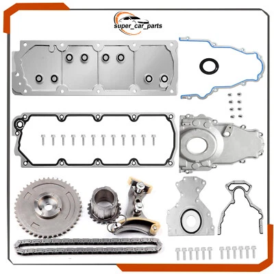 Timing Chain Non VVT LS Front Timing Cover Kit For Chevy GMC LS 4.8 5.3 6.0 6.2L Foto 1 de 4