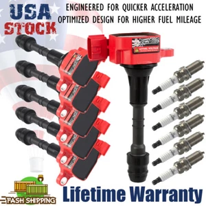 6 Ignition Coil & Iridium Spark Plug For 2005-2011 Nissan Frontier Xterra 4.0L - Picture 1 of 12