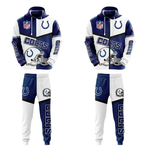 Indianapolis Colts Tracksuit Men's Football Sweatshirt Set Jogging Sweatsuit Cover