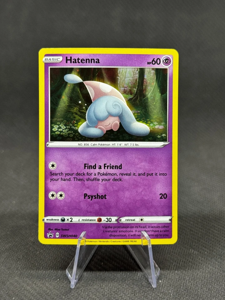 Hatenna - SWSH040 - Pokemon Sword & Shield Promo Ultra Rare Holo Card NM - Image 1 of 2