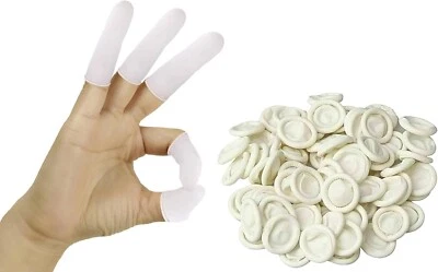 DR. BONE'S THERAPEUTICS 100 PCS Latex Finger Cots – Disposable Finger Protectors, Rubber Fingertip Glove