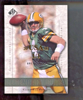 2002 SP Legendary Cuts Brett Favre #62 HOF Embossed USA 1/1 - Image 1 of 2