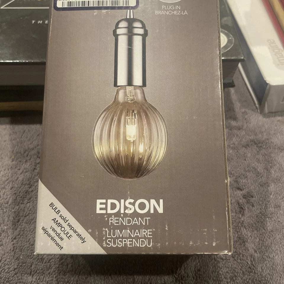 Globe Electric 65445 Edison 1-light Plug-in Mini Pendant Chrome Finish