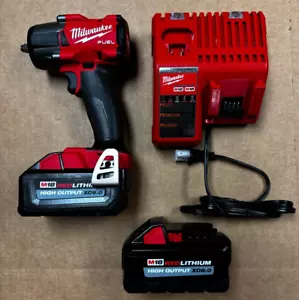 New Milwaukee 2960-20 3/8" Impact Wrench TWO batteries 48-11-1865 6Ah & charger - Picture 1 of 5