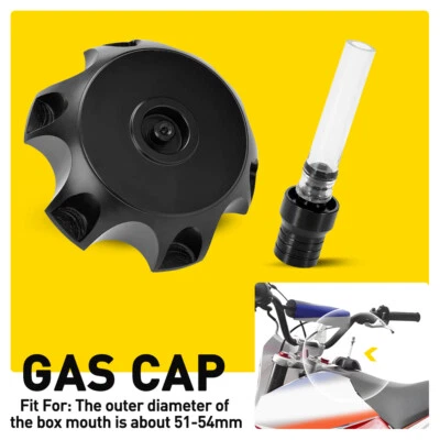 Tapa de gasolina de tanque de combustible de aluminio con manguera de ventilación para Yamaha Raptor 700 700R 2006-2023 Foto 1 de 4