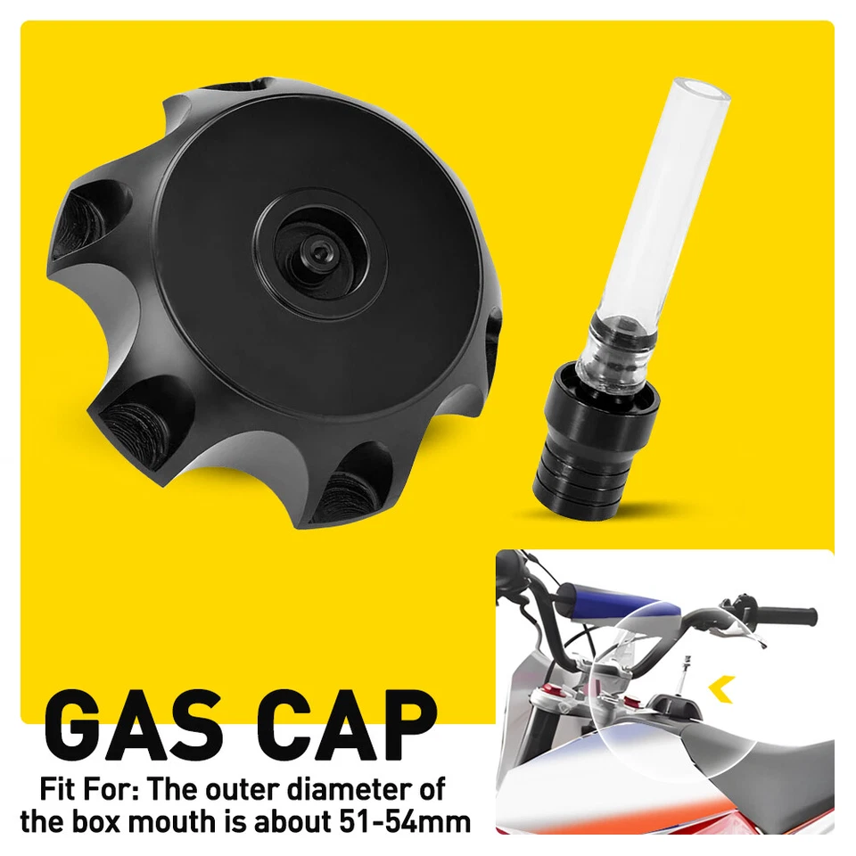 Tapa de gasolina de tanque de combustible de aluminio con manguera de ventilación para Yamaha Raptor 700 700R 2006-2023 Foto 1 de 4