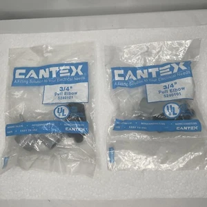 Cantex Industries #5240101 3/4" PVC Pull Elbow,No E990ER-CAR - Picture 1 of 6