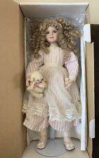 New Vintage Virginia Turner porcelain doll âMichelleâ, W/ Stand, Box, Bear.