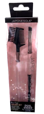 Japonesque® Eyebrow & Eye Dual Ended Makeup Brush 2 Piece Set - Image 1 of 2