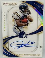 2020 Immaculate LaDainian Tomlinson RARE, ON-CARD Auto /25 Shadowbox LA Chargers