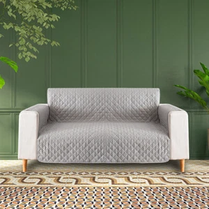 Quilted Sofa Cover Water Resistant Nonslip Couch Slipcover Furniture Protector - Picture 1 of 30