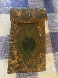Vintage Peacock Cigarette Case  w/ Hinge - Picture 1 of 8