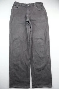 Pantalones de mezclilla Lee relajados de tiro alto negros vintage para mujer 5 bolsillos talla 12 (Sr 34x30) - Imagen 1 de 6