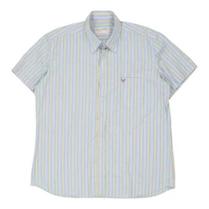 Avirex Striped Short Sleeve Shirt - 2XL Blue Cotton - Picture 1 of 9