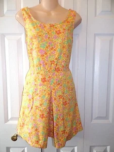 Womens Vtg 1980s J CREW 80s floral Cotton Sundress Size 8 Retro print & colors - Picture 1 of 6