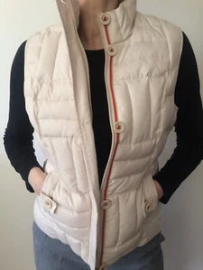 M&S PER UNA WOMEN'S SMALL 8 WHITE FLOWER PRINT PADDED VEST GILET PUFFER *BNWOT* - Picture 1 of 9