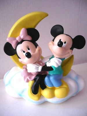 BULLYLAND  DISNEY MICKEY MINNIE MOUSE MOON SALVADANAIO - Immagine 1 di 4