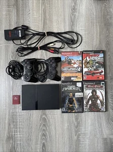 PS2 Slim Bundle. 2 Controllers, 4 Games, Memory Card & Cables. Tested & Working - Picture 1 of 8