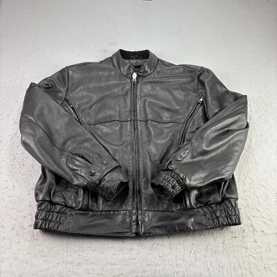 Chaqueta First Gear para mujer XL de cuero negro motociclista montar sin relleno Foto 1 de 4