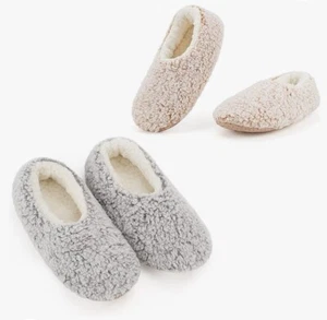 (New) Plush Slipper Socks with Gripper Sole, 5 pair - Picture 1 of 3
