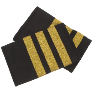  Golden Shoulder Stamp Pilot Costume Decorations Epaulets for Pilots Man - Picture 1 of 12