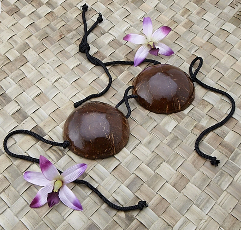 Traje de niña hula hawaiano sujetador de coco real regalos hawaianos Aloha nuevo Foto 1 de 1